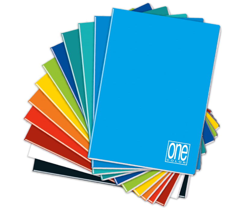One Color - Maxi Quaderno A4 - Tinta Unita Quadretti 10PZ