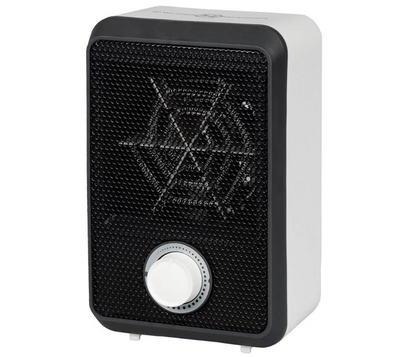 Riscaldatore ausiliario elettrico compatto da 600 W - Riscaldatore a ventola portatile con sicurezza antiribaltamento e surriscaldamento, ignifugo V0 - Per stanze fino a 10 m²