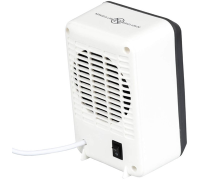 Riscaldatore ausiliario elettrico compatto da 600 W - Riscaldatore a ventola portatile con sicurezza antiribaltamento e surriscaldamento, ignifugo V0 - Per stanze fino a 10 m²