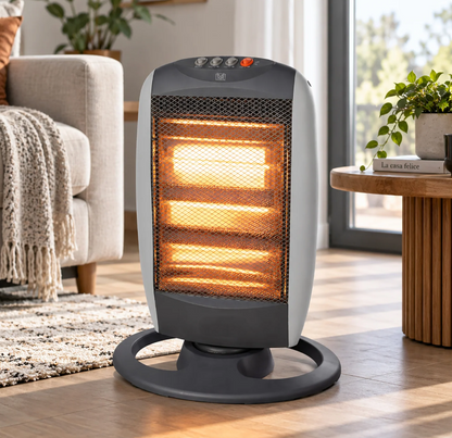 Stufa Alogena Oscillante con 3 Livelli di Potenza 1200 Watt