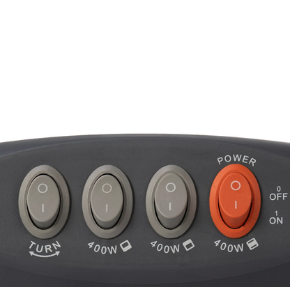 Stufa Alogena Oscillante con 3 Livelli di Potenza 1200 Watt