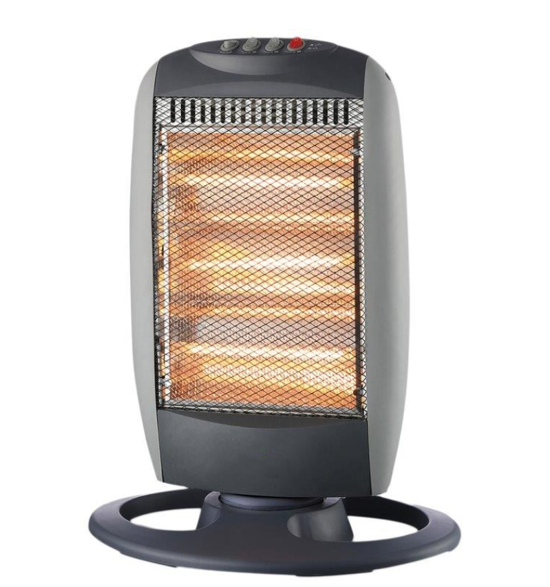 Stufa Alogena Oscillante con 3 Livelli di Potenza 1200 Watt