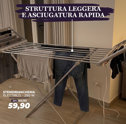 Stendibiancheria Elettrico Pieghevole 260 Watt