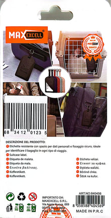 Etichetta per valigia