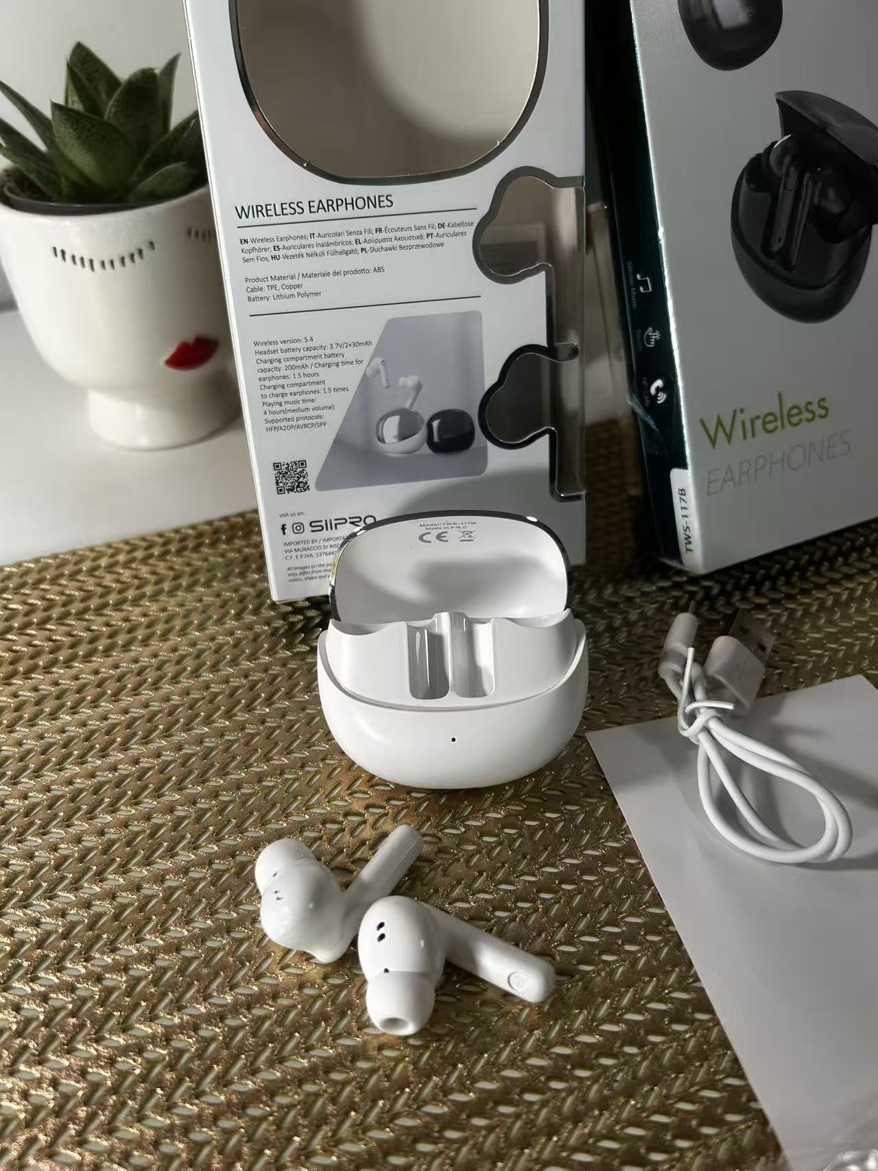 auricolari wireless  - Praticità True Wireless impareggiabile con design ergonomico per massimo comfort e suono Hi-Fi con bassi, chiamate HD Stereo ACC - Perfetti per utenti Android e iPhone