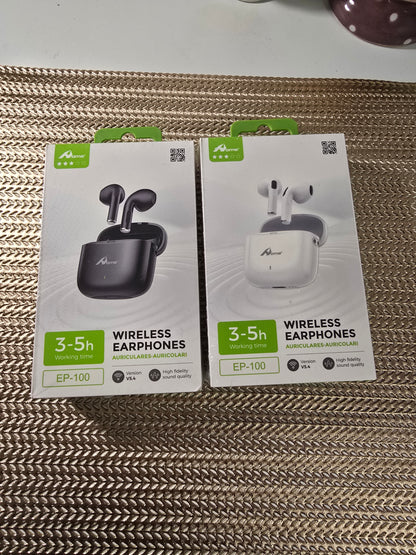 Auricolari Wireless, Cuffie In-Ear con Cancellazione del Rumore, Dotate di Doppio Microfono per Chiamate Chiare, Tecnologia Wireless   Compatte e Portatili, Perfetti come Regalo