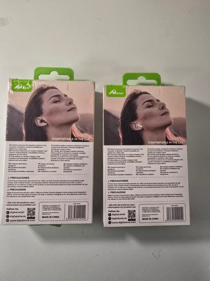 Auricolari Wireless, Cuffie In-Ear con Cancellazione del Rumore, Dotate di Doppio Microfono per Chiamate Chiare, Tecnologia Wireless   Compatte e Portatili, Perfetti come Regalo