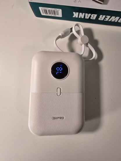 9000mAh Ultra-Slim Portable Power Bank with USB Output, Designed for Outdoor Emergencies, Suitable for iPhone/Android Mobile Devices and Other Digital Electronic Appliances, Includes Type-C/iPhone Charging Cable, Holiday Gifts