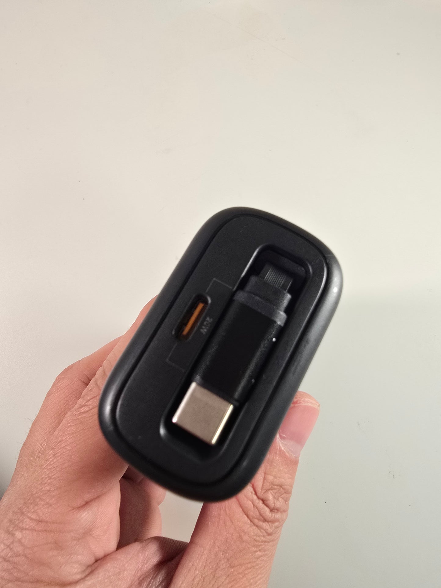 Caricatore Rapido 20W GaN SIPPO USB Type-C Salvaspazio - Cavo Avvolgibile Integrato 70cm