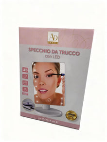 SPECCHIO DA TRUCCO CON LED A BATTERIE 17*12*H27CM