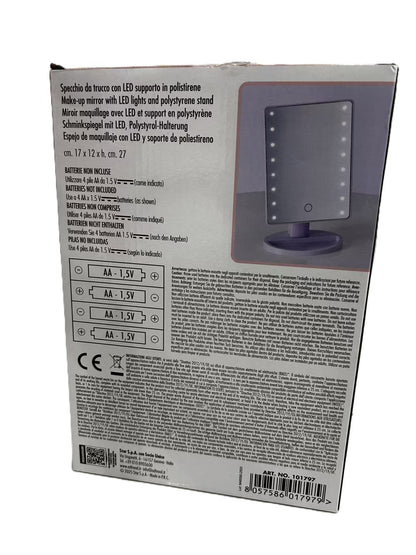SPECCHIO DA TRUCCO CON LED A BATTERIE 17*12*H27CM