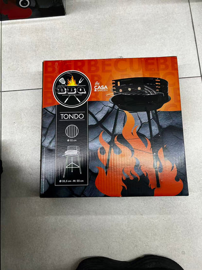 Home & Garden Round Barbecue 35.5 cm x 55cm Easy to Assemble Perfect for Your Favourite Meat Ideal for Garden Sundays