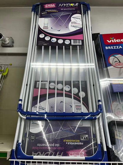 Stendibiancheria Stendino 20 Metri Max 15KG Allungabile Bianco per Asciugatura Completa