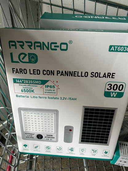 Arranged 300W LED Solar Light with Solar Panel Remote Control IP65 AT60304
