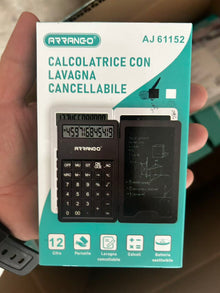 Calcolatrice scientifica con lavagna a energia solare, 12 cifre, funzione standard, display a LED, calcolatrice per studenti, ufficio