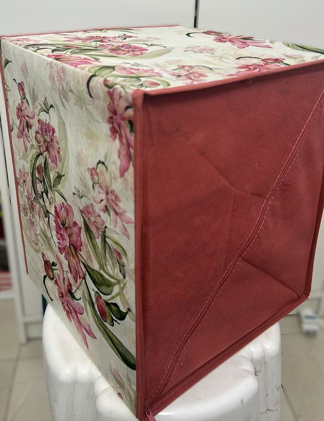 SALVASPAZIO 30x30xH36CM Organizzatore 3 Cassetti in TNT Ripiegabile con Maniglie per Risparmio Spazio e Conservazione Oggetti