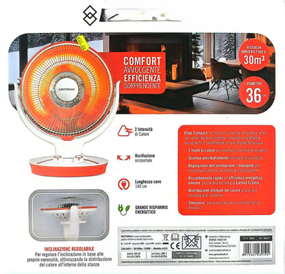 Stufa al Carbonio Elìde Compact 1100Watt
