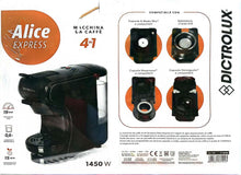 Macchina da caffè 4 in 1 Alice Express 1450 Watt