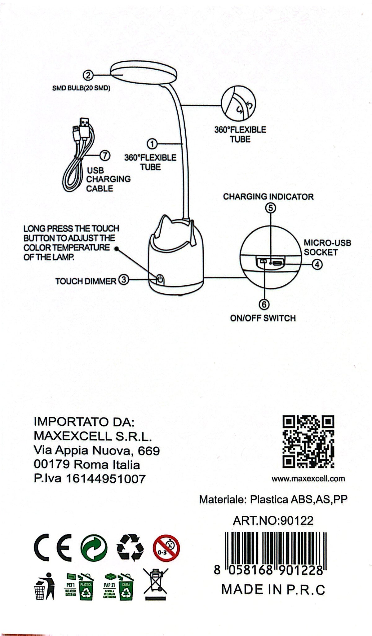 LAMPADA TOUCH SCRIVANIA