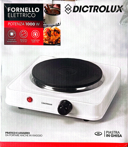 Fornello Elettrico con piastra in ghisa 1000 Watt