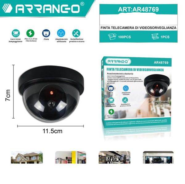 FINTA TELECAMERA DI VIDEOSORVEGLIANZA 12cm
