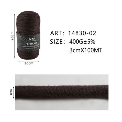 Ribbon - 400g/109 Yards Chunky Cotton Blend Fabric Yarn - 3cm Wide Soft Stretchy Knitting Yarn for Crochet Baskets, Rugs, Handbags & DIY Home Decor (Red)