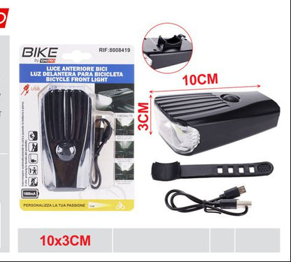 Torcia bici Super Luminosa, un Potente Faro da Bicicletta con 3Modalità LED, Ricaricabile Type-C, Compatta e Portatile per Ciclismo e Equitazione all'Aperto