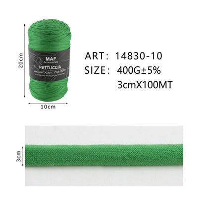 Ribbon - 400g/109 Yards Chunky Cotton Blend Fabric Yarn - 3cm Wide Soft Stretchy Knitting Yarn for Crochet Baskets, Rugs, Handbags & DIY Home Decor