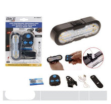 Luce posteriore wireless con telecomando per biciclette, luci per mountain bike, luci ricaricabili USB, luci posteriori per ciclismo notturno e luci di direzione posteriori per bici da strada