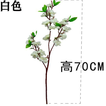 12 Artificial Cherry and Peach Blossom Branches, Silk Fake Flowers, Home Decoration