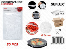 Sunlux Coprivivande Monouso 24cm 50pz Protezione Vivande Pratica e Conveniente