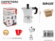 Caffettiera Induzione, Moka Induzione 1/2/3/6 Tazze, Moka in Alluminio per Caffè Espresso, Compatibile con Fornelli a Gas e Induzione