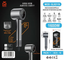 Asciugacapelli ultra veloce potenza 1600W