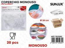 Coprivivande Monouso per alimenti 24cm 20pz Protezione Vivande Pratica e Conveniente