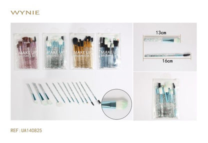 WYNIE KIT PENNELLI PER TRUCCO UA140825 Set di 13 Pennelli di Alta Qualità per Applicazione Uniforme e Professionale