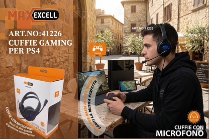 Gaming Headset for PS4 with Adjustable Microphone Hi-Fi Stereo Sound and Powerful Bass