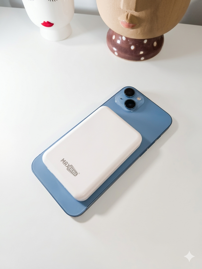 Magnetic Power Bank Lighting 5000mAh Portable Wireless Fast Charger PD 20W with USB-C Cable, Wireless Power Bank, Universal