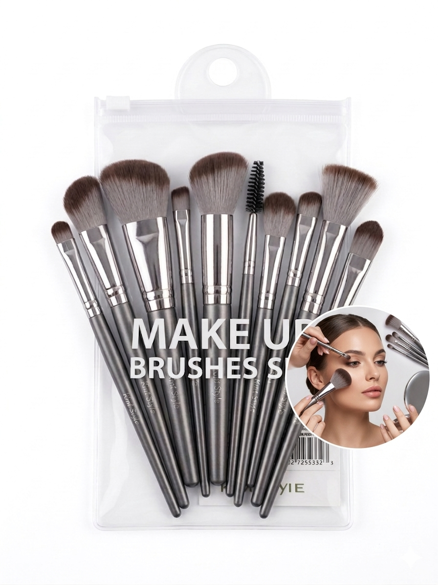 WYNIE KIT PENNELLI PER TRUCCO Set di 14 Pennelli di Alta Qualità per Applicazione Uniforme e Professionale