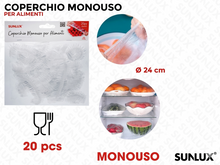 Coprivivande Monouso per alimenti 24cm 20pz Protezione Vivande Pratica e Conveniente