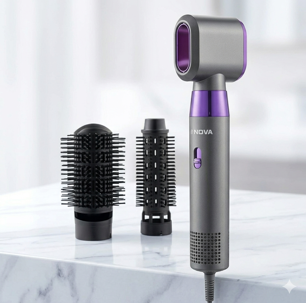 Ionic 3-in-1 Hair Dryer, with 1800W High-Speed Performance, Includes Diffuser, Styling Options, Perfect for Bathroom Use