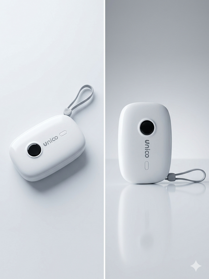 Unico Power Bank 10000mAh con Cavi Integrati Ricarica Rapida 22.5W Portatile e Compatto per Dispositivi Mobili