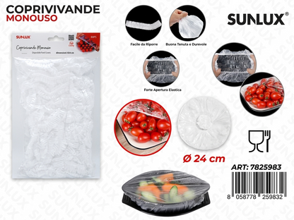 Sunlux Coprivivande Monouso 24cm 50pz Protezione Vivande Pratica e Conveniente