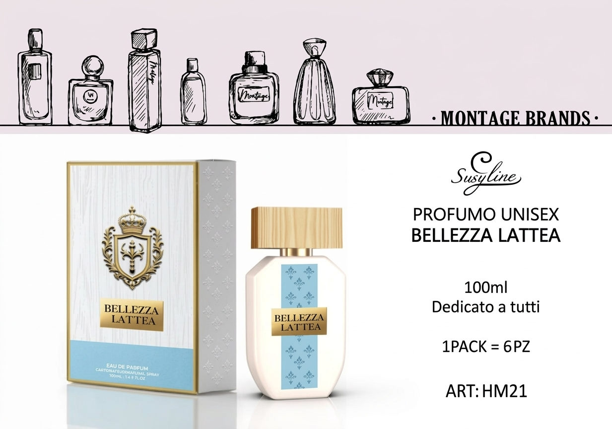 BELLEZA LATTEA HOUSE OF ORAIS 100ML FOR MEN/WOMEN milky white perfume