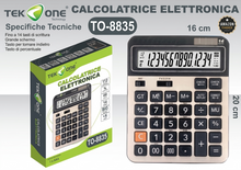 Calcolatrice da Tavolo 14Cifre, Doppia Alimentazione (Solare e Batteria), Display Grande LCD, Tasti Grandi per Ufficio, Casa e Scuola