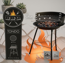 Casa & Garden Barbecue Tondo 35.5 cm x 55cm Facile da Montare Perfetto per la Tua Carne Preferita Ideale per Domeniche in Giardino