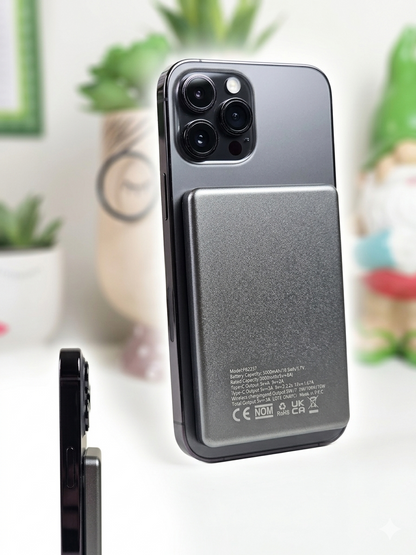 5000mAh Wireless Magnetic Power Bank - MagSafe Portable Charger for iPhone and Android - USB-C PD 20W Fast Charge