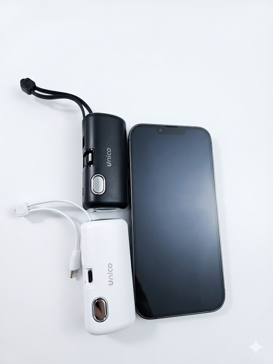 Unico Power Bank Mini 5000mAh 22.5W Carica Veloce Senza Cavi Ingombranti Ideale per Zaino o Borsa Praticità e Convenienza