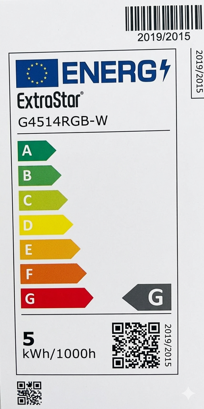 ExtraStar Lampadina LED RGB E14 4.8W con Telecomando 16 Colori G45RGBB 490 Lumen Smart Multicolore