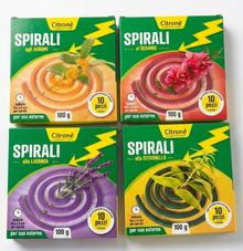 Spirali Antizanzare Profumate Repellenti alla Citronella - Conf 10 PZ