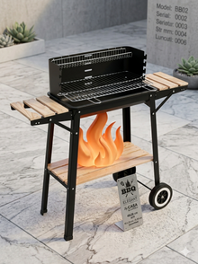 Casa & Garden Barbecue 33cm x 93cm H85cm Facile da Montare Perfetto per la Tua Carne Preferita Ideale per Domeniche in Giardino BBQ02